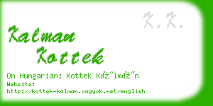 kalman kottek business card